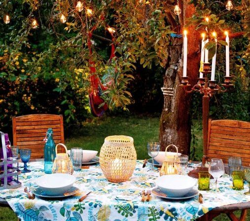 Décoration table de jardin