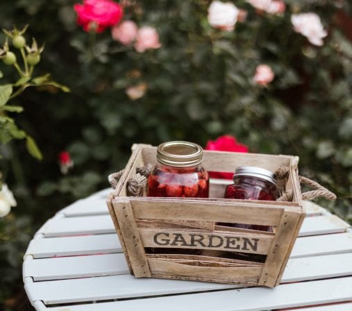 Panier du jardin en conserve