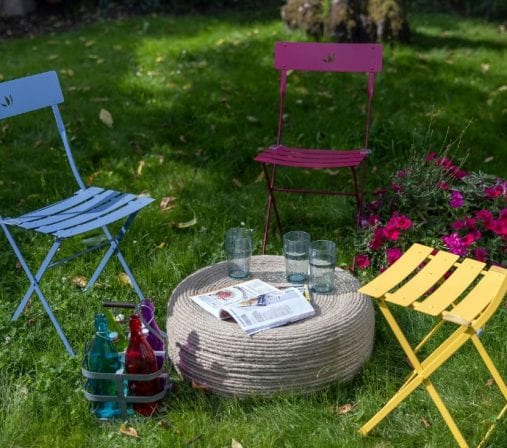 couv table basse en pneu