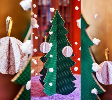 3 décorations de Noël en matériaux recyclés