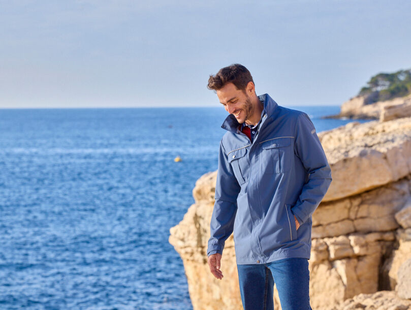 Microfibre veste bleu