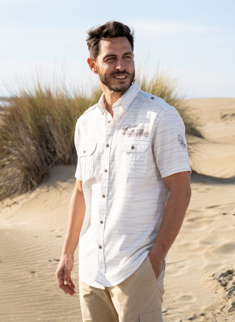 chemise popeline flammée