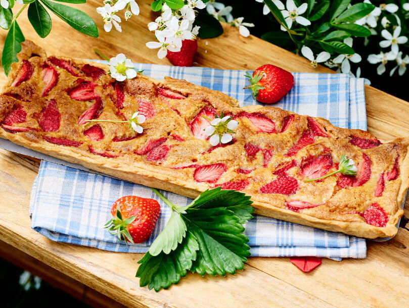 tarte amandine aux fraises