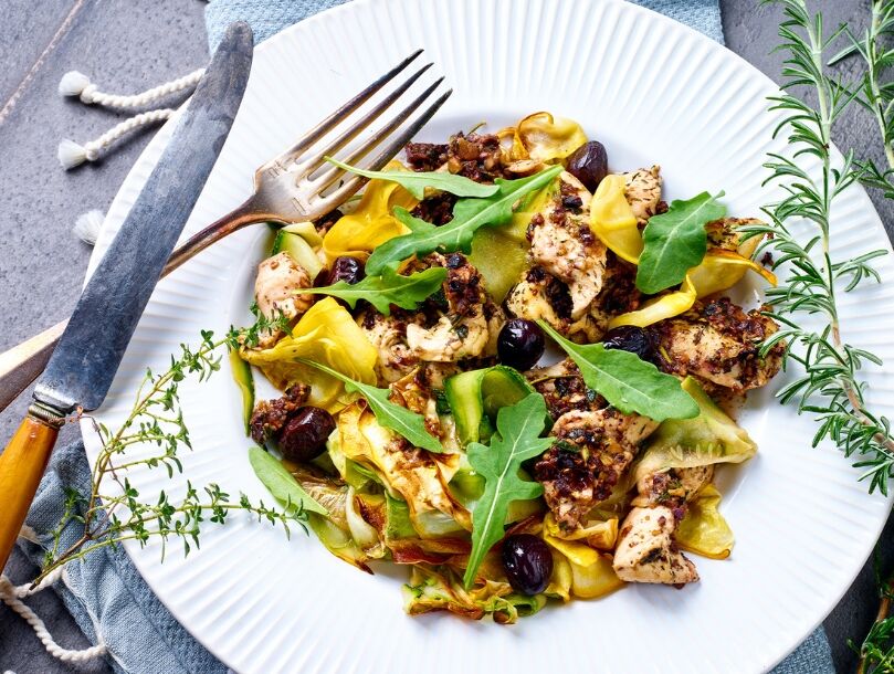 Aiguillettes poulet courgettes