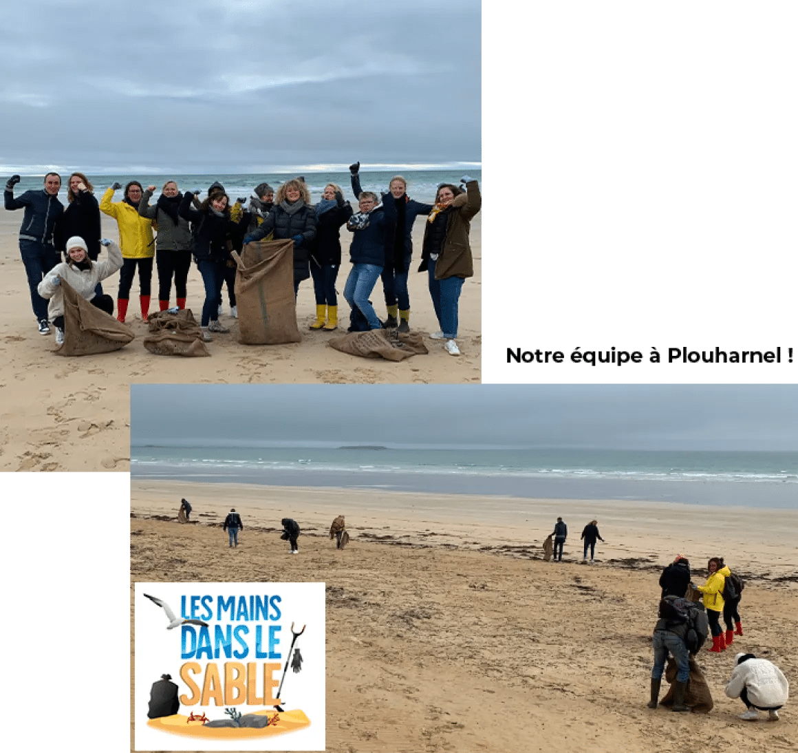 Les mains dans le sable