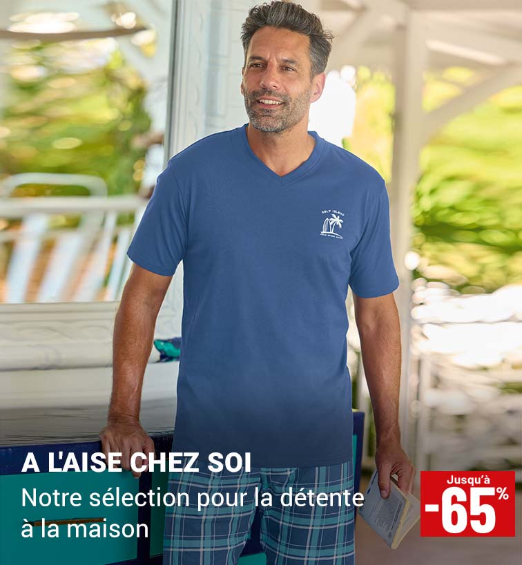 Sélection Cocooning homme jusqu'à -65%
