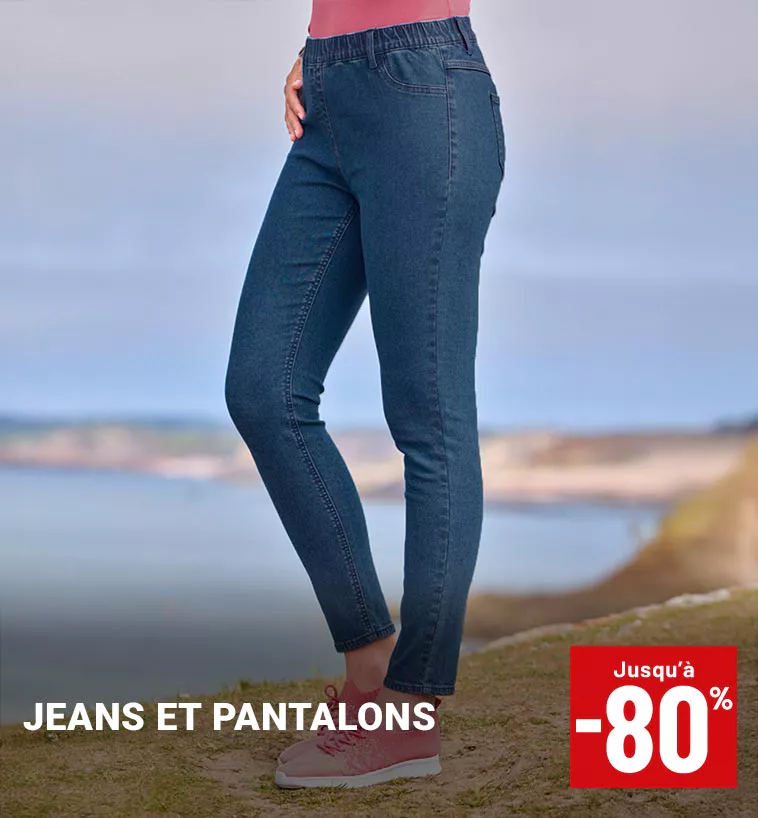 Jeans et pantalons femme jusqu'à -80%