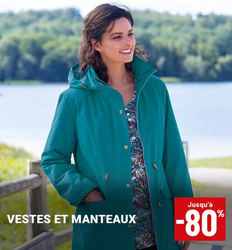 Vestes et manteaux femme jusqu'à -80%