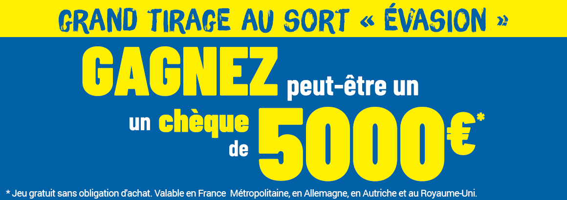 Grand tirage au sort pour tenter de gagner un chèque de 5 000 euros