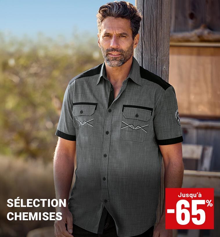 Chemises homme jusqu'à moins 65 pourcent