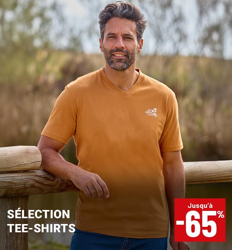 Tee-shirts homme jusqu'à moins 65 pourcent