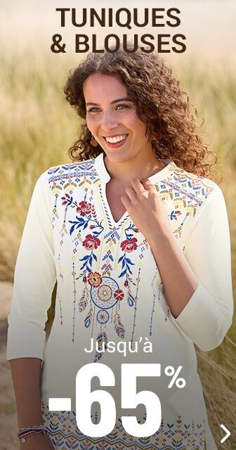 Tuniques et blouses femme jusqu'à -65%