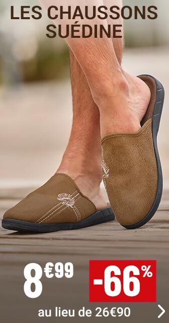 Les Chaussons suédine à 8€99
