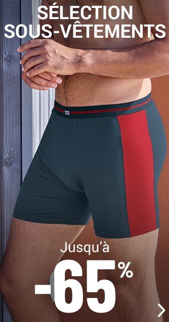 Sous-vêtements homme jusqu'à -65%