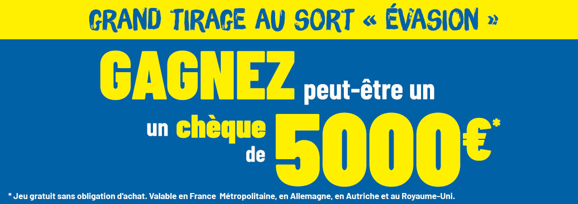 Grand tirage au sort pour tenter de remporter un chèque de 5000 euros
