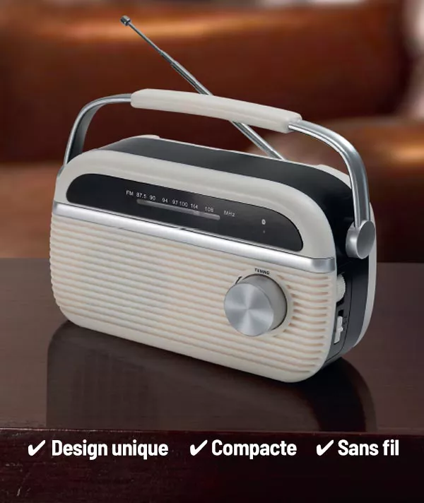 Radio Vintage au design unique, compact et sans fil
