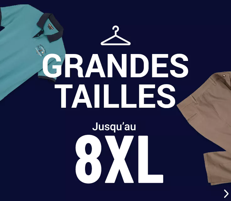 Vêtements Grandes Tailles homme jusqu'au 8XL