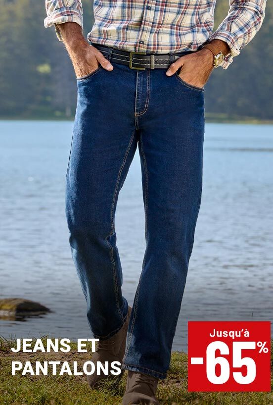 Jeans et pantalons homme jusqu'à moins 65 pourcent