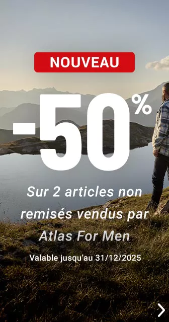 Profitez de -50% sur 2 articles non remisés vendus par Atlas For Men