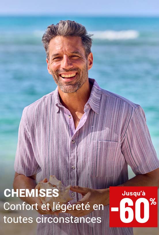 Chemises homme jusqu'à moins 60 pourcent