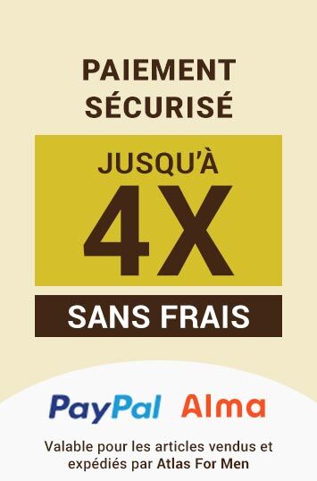 Paiement sécurisé jusqu'à 4 fois sans frais