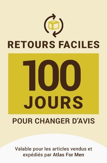 Retours faciles : 100 jours pour changer d'avis