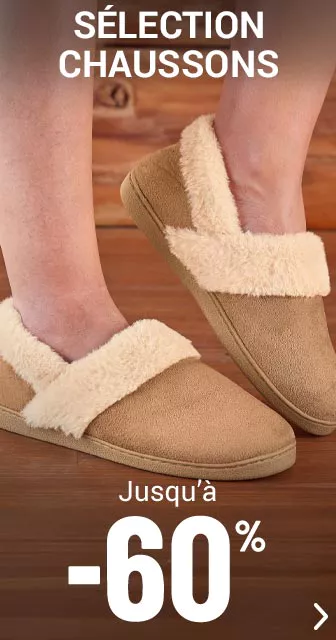 Chaussons femme jusqu'à -60%