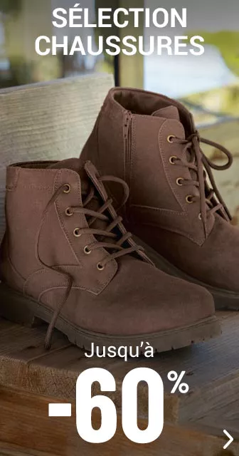 Sélection chaussures homme jusqu'à -60%