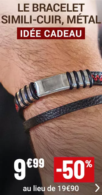 Le Bracelet Simili-cuir et Métal à 9€99 au lieu de 19€90