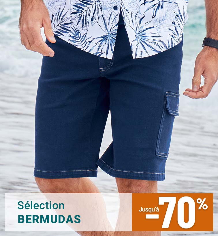 Bermudas et shorts homme jusqu'à -70%