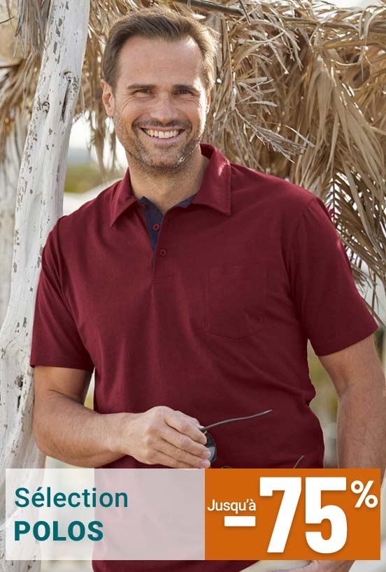 Polos homme jusqu'à -75%