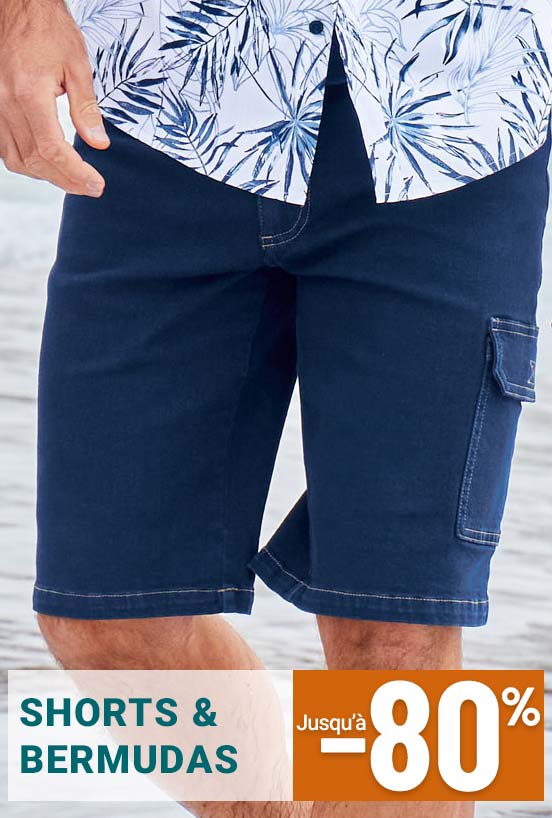 Bermudas et shorts homme jusqu'à -80%