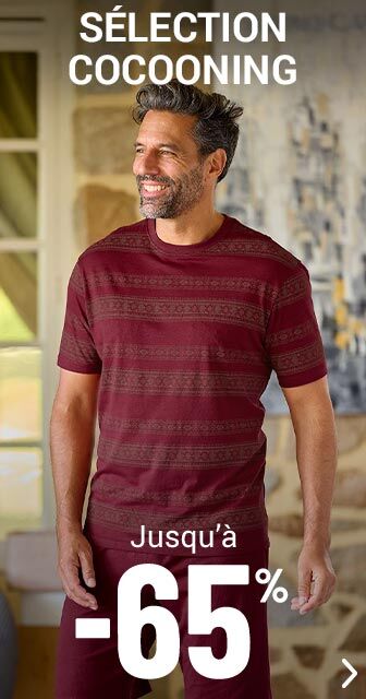 Vêtements cocooning homme jusqu'à -65%