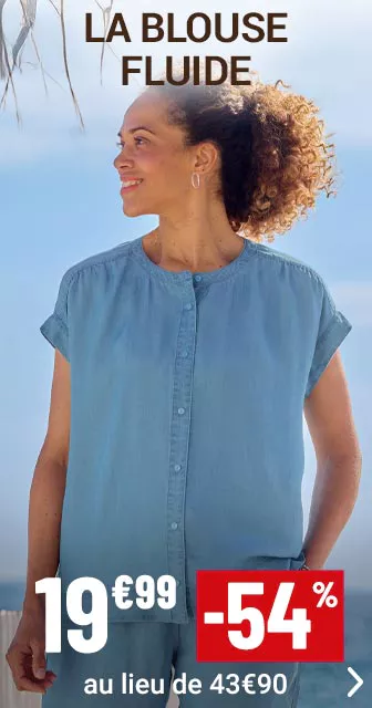 La blouse fluide à 19€99 au lieu de 43€90