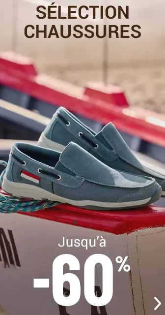 Sélection chaussures homme jusqu'à -60%