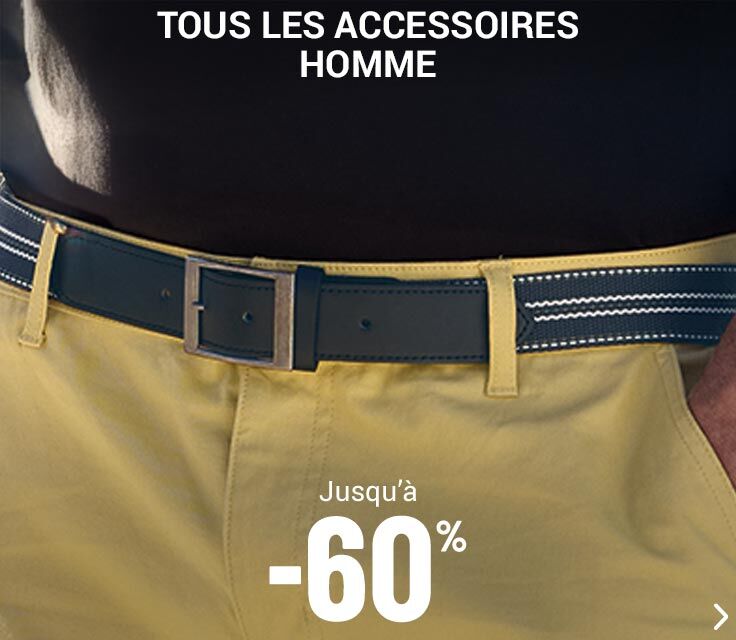 Accessoires homme jusqu'à -65%