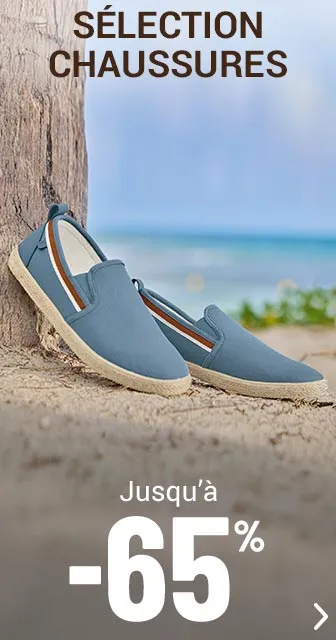 Sélection chaussures homme jusqu'à -65%