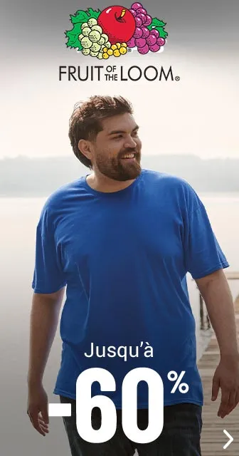 La marque Fruit of the Loom jusqu'à -60%