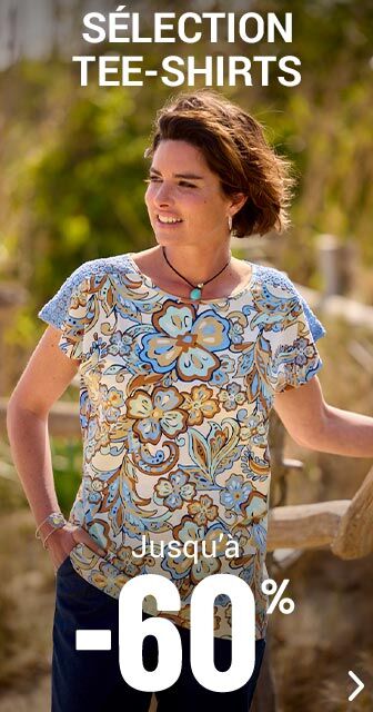 Tee-shirts femme jusqu'à -60%