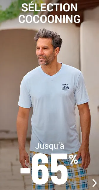 Vêtements cocooning homme jusqu'à -65%