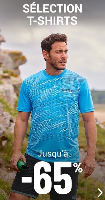 Tee-shirts homme jusqu'à -65%