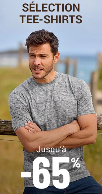 Tee-shirts homme jusqu'à -65%