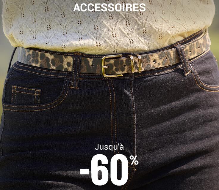 Accessoires femme jusqu'à -60%