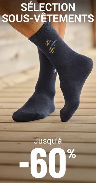 Sous-vêtements homme jusqu'à -60%