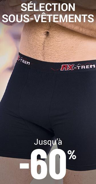 Sous-vêtements homme jusqu'à -60%