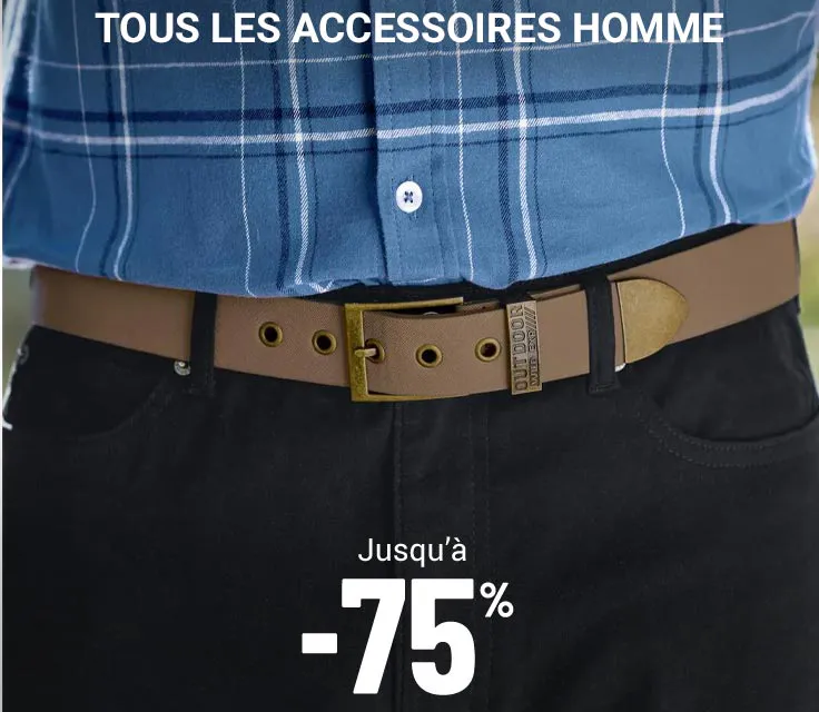 Accessoires homme jusqu'à -75%