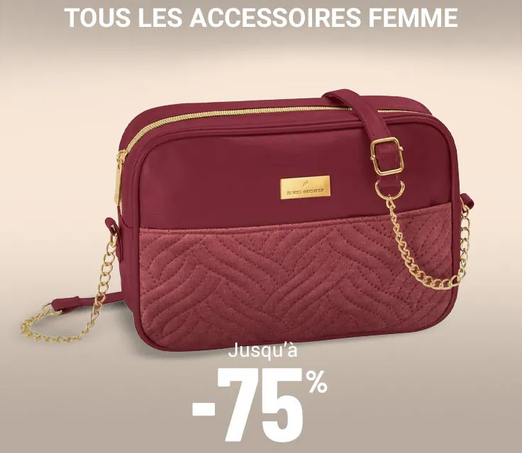 Accessoires femme jusqu'à -75%