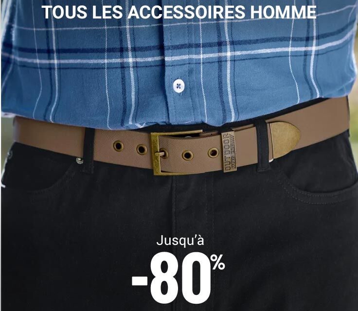 Accessoires homme jusqu'à -80%