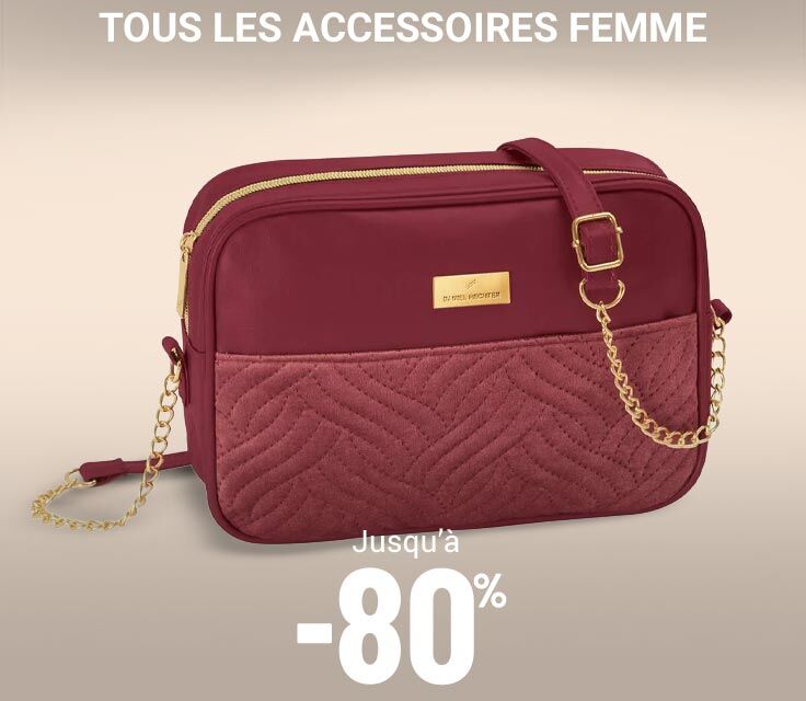 Accessoires femme jusqu'à -80%