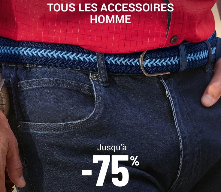 Accessoires homme jusqu'à -75%